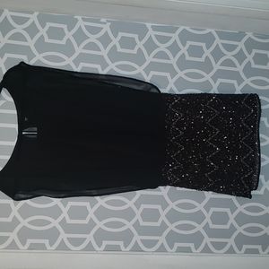 Bebe Black Sequin/Beaded Dress Size M